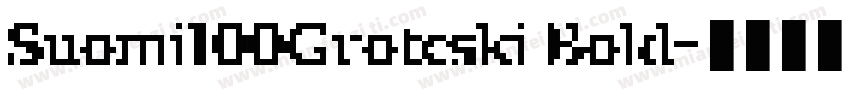 Suomi100Groteski Bold字体转换